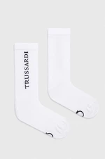 Ponožky Trussardi pánske, biela farba