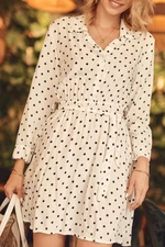 Delicate white polka dot dress