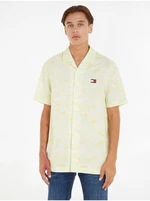 Light Green Mens Patterned Shirt Tommy Jeans - Men