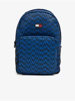 Modrý vzorovaný batoh Tommy Jeans Logoman - Pánské