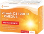 Noventis Vitamín D3 1000 IU + Omega-3, 60 kapslí