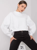 Basic white sweatshirt for women