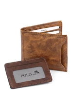 Polo Air Men's Sports Wallet Card Holder Tan.