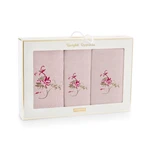 Zwoltex Unisex's Towel Set Aster Pink/ Flowers