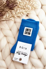 Children's Smooth Socks with Blue Applique