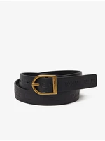 Černá dámský kožený pásek Tommy Jeans Logo Fashion Belt - Dámské