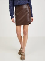 Brown leatherette skirt ORSAY - Ladies