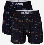 Men's Loose Boxers ATLANTIC 2Pack - dark blue/dark gray