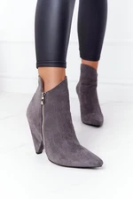 Asymmetrical High Heeled Shoes Lu Boo Black Gray