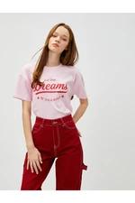 Koton Printed T-Shirt Crew Neck Short Sleeve Cotton