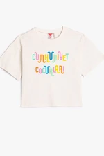 Koton Printed T-Shirt Short Sleeved Crew Neck Cotton