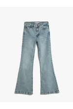 Koton Spanish Leg Denim Trousers Slim Fit Normal Waist - Victoria Jean