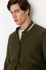Trendyol Khaki Men's Bomber Boucle College Coat
