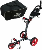 Axglo TriLite SET Grey/Red Manuální golfové vozíky