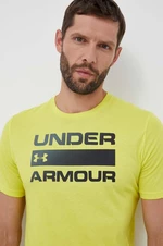 Tričko Under Armour pánske, žltá farba, s potlačou, 1329582