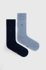 Ponožky Tommy Hilfiger 2-pak pánske, zelená farba, 371111.