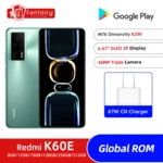 Global ROM Xiaomi Redmi K60E MTK Dimensity 8200 128GB/256GB/512GB 2K OLED Display 48MP Triple Camera 5500mAh 67W Fast Charger