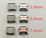 100pcs Micro USB mini Connector 5pin 5.9mm 6.4mm 7.2mm short needle 5P DIP2 Data port Charging port for Mobile end plug
