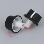 2PCS 25*25.5MM Rubber Half Shaft Knob Potentiometer Rotary Encoder Volume Switch