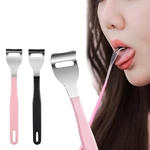 1PCS New Useful Tongue Scraper Stainless Steel Oral Tongue Cleaner Medical Mouth Brush Reusable Fresh Breath Maker Tongue Brush