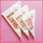 100 PCS Disposable Pastry Bag S/M/L Silk Flower Tool Piping Bag Cream Squeeze Cream Bag Dessert Pastry Tip Nozzle Bags