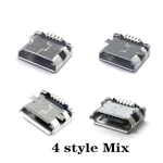 50pcs/lot 5Pin Micro-B SMD Micro USB Connector Female Port Jack Tail Sockect Plug For Android phone data connector