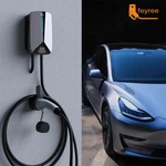 feyree EV Charger Type2 32A 7.6KW 1Phase EVSE Wallbox RFID Cards Version 5m Cable Charging Station for Electric Vehicle Car