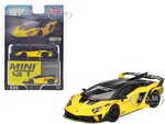 Lamborghini Aventador GT EVO Yellow and Black "LB-Silhouette Works" Limited Edition to 5400 pieces Worldwide 1/64 Diecast Model Car by True Scale Min