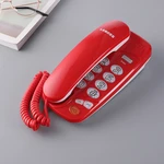 Corded Mini Landline Phone Slim Wall Telephones for Home Office Hotel Red Wall Phone for Elevator Simple Wall Mounted Extensions