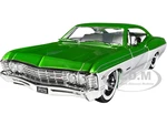 1967 Chevrolet Impala SS Green Metallic and White with White Interior "Bigtime Muscle" Series 1/24 Diecast Model Car by Jada