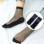 Transparent Anti Hook Wire Ankle Socks Casual Fashion Women Hollow Net Socks Summer Silk Thread Able Mesh Net Black Socks