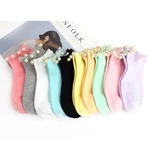 9 Colors Women Socks Cotton Lovely Candy Color Imitation Pearl Women's Socks.Casual Ladies Girl's Short female Socks Sox Hosiery