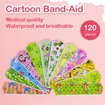 120pcs/Lot Cartoon Animal Pattern Band Aid Hemostasis Adhesive Bandages First Emergency Kit Wound Plaster Patches For Kids