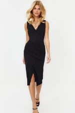 Trendyol Black Fitted Knitted Dress