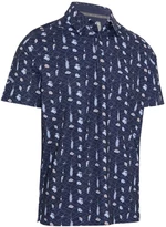 Callaway All Over Golf Mens Essentials Print Polo Peacoat XL Camiseta polo