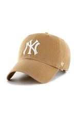 Bavlnená šiltovka 47 brand MLB New York Yankees béžová farba, s nášivkou, B-NLRGW17GWS-QLA