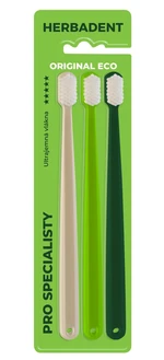 HERBADENT Original ECO 5* Tripplepack Zubní kartáček, ultra jemná vlákna, v blistru 3 ks HERBADENT Original ECO 5* Tripplepack Zubní kartáček, ultra jemná vlákna, v blistru 3 ks