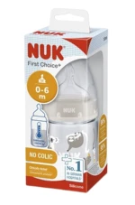 NUK Dojčenská fľaša  First Choice Temperature Control beige 150 ml
