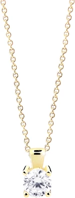 Cutie Jewellery Něžný přívěsek ze žlutého zlata s čirým zirkonem Z8010-40-10-X-1