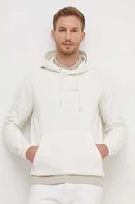 Bavlnená mikina Pepe Jeans Dave Hoodie pánska, béžová farba, s kapucňou, s potlačou