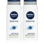 Nivea Men Sensitive sprchový gél na telo a vlasy (výhodné balenie)
