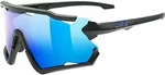 UVEX Sportstyle 228 Black Mat/Mirror Blue Kerékpáros szemüveg