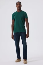 Pánske tričko Lee Cooper Twingos 6 Pique O Neck v smaragdovej farbe