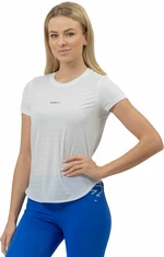 Nebbia FIT Activewear T-shirt “Airy” with Reflective Logo Blanco L Camiseta deportiva