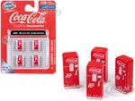 1950s "Coca-Cola" Vending Machines Set of 4 pieces "Mini Metals" Series for 1/87 (HO) Scale Models by Classic Metal Works