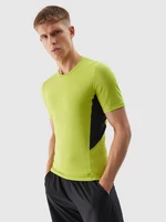Pánské sportovní tričko slim z recyklovaných materiálů - šťavnaté zelené