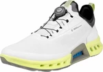 Ecco Biom C4 BOA Mens Golf Shoes White/Yellow 39 Calzado de golf para hombres
