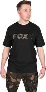 Fox Fishing Tričko Black/Camo Logo T-Shirt - M