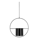 Czarny wiszący kwietnik z doniczką Esschert Design Planter