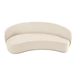 Beżowa aksamitna asymetryczna sofa Mazzini Sofas Debbie, lewostronna